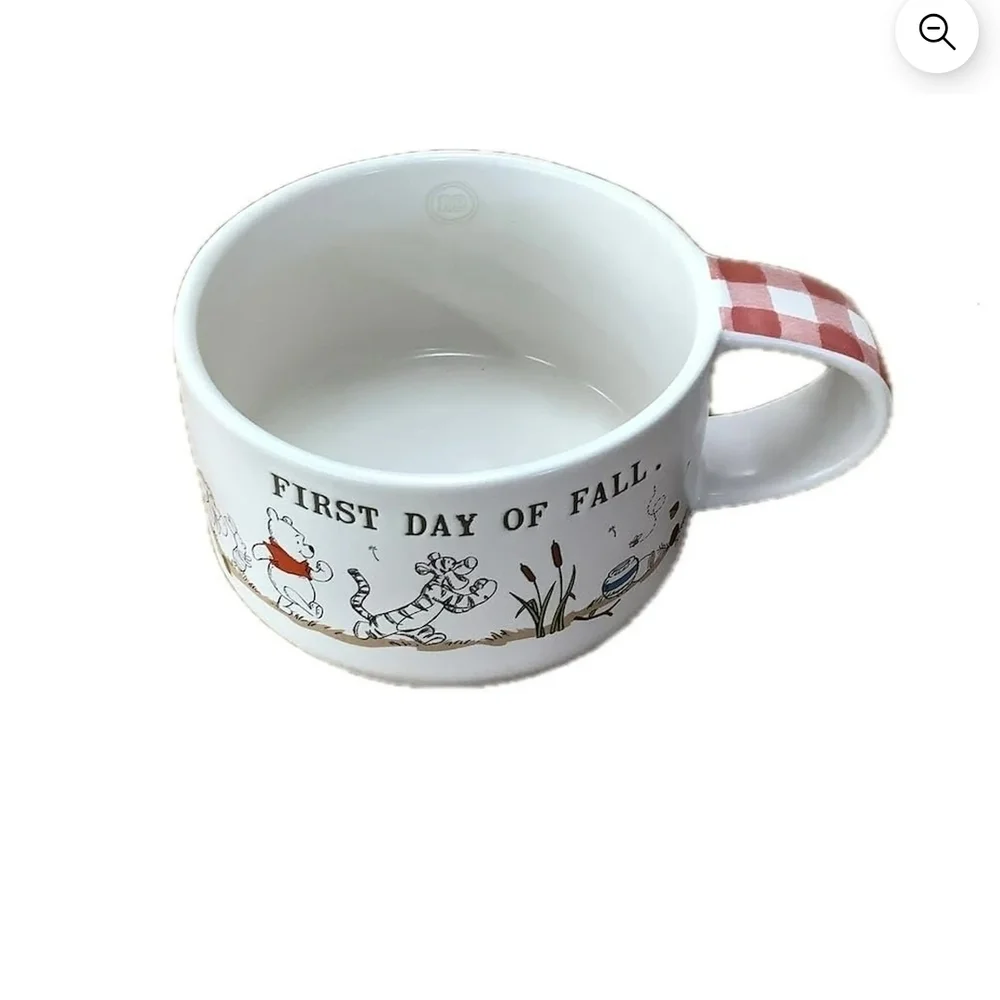 Disney Winnie the Pooh First Day of Fall Mug - White and Red
